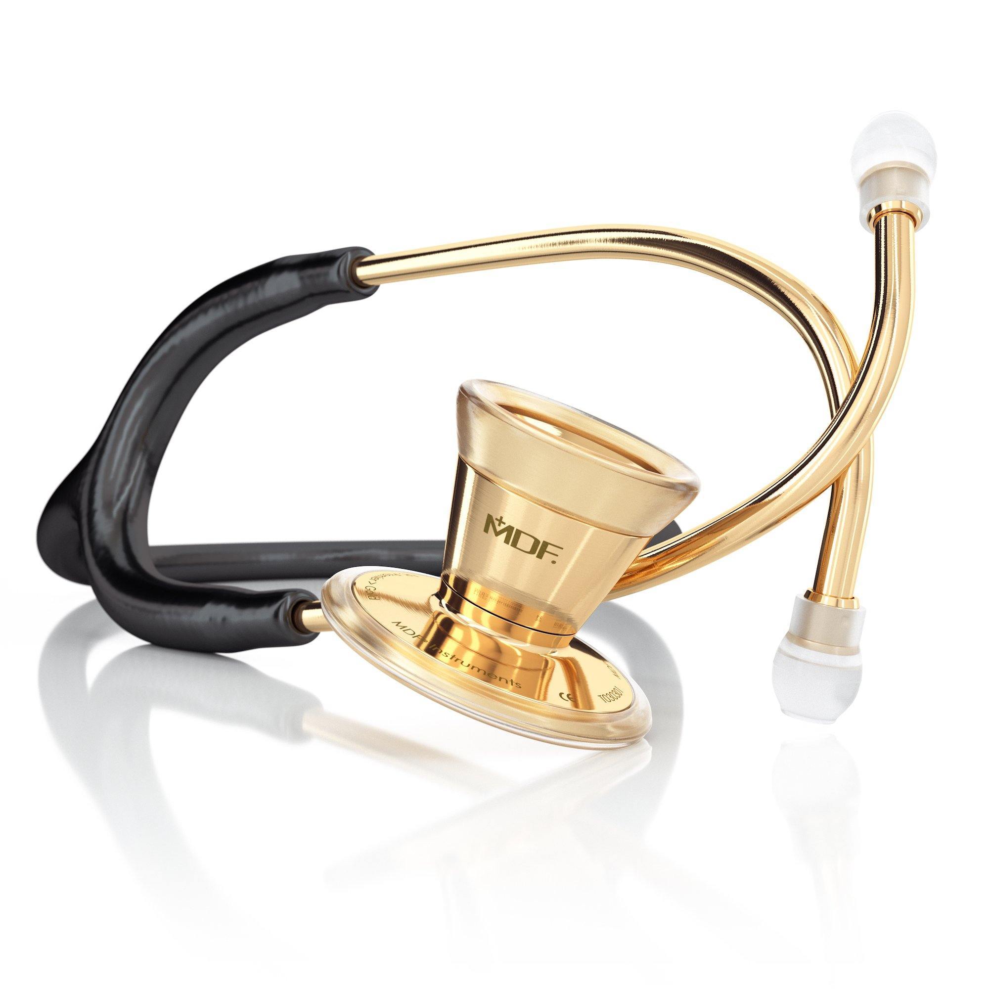 ProCardial® Adult Stethoscope - Black/Gold - MDF Instruments UK