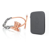 ProCardial® Titanium Adult Cardiology Stethoscope - Snow Leopard/Rose Gold + Case - MDF Instruments UK