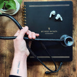 ProCardial® Titanium Adult Cardiology Stethoscope - Black Glitter/BlackOut + Case - MDF Instruments UK
