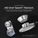 MD One® Epoch® Titanium Adult Stethoscope with Medical Ccase - Zebra/Rose Gold + Case