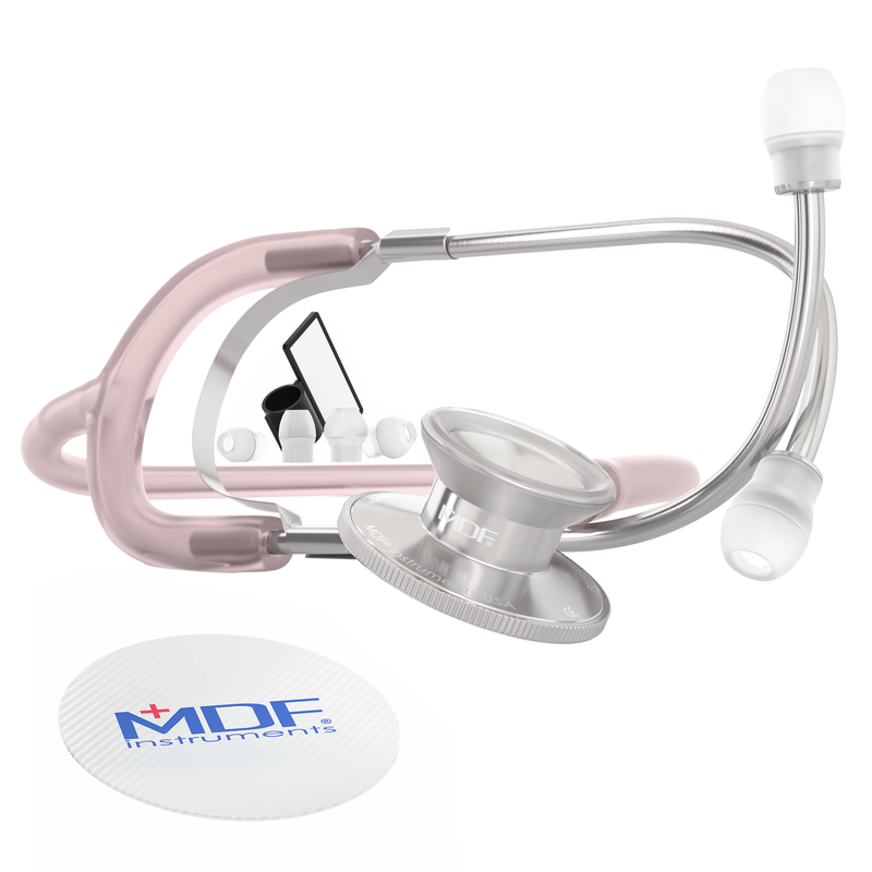 Basic Dual Head Stethoscope - Translucent Pink