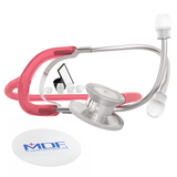 Basic Dual Head Stethoscope - Translucent Red