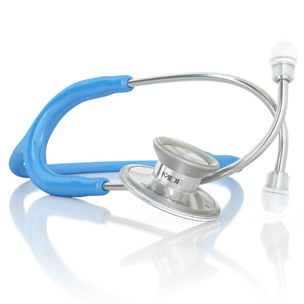 Acoustica® Adult Aluminum Silver Bright Blue Stethoscope - MDF747XP14