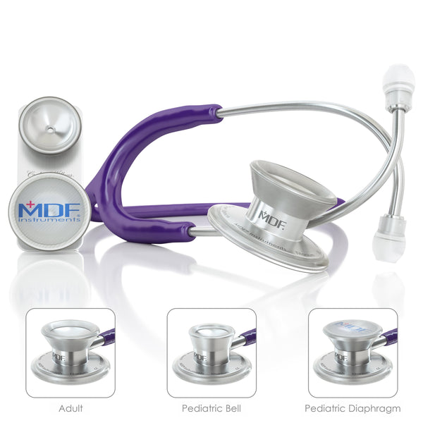 MDF® MD One® Epoch Titanium Stethoscope - Silver - Purple