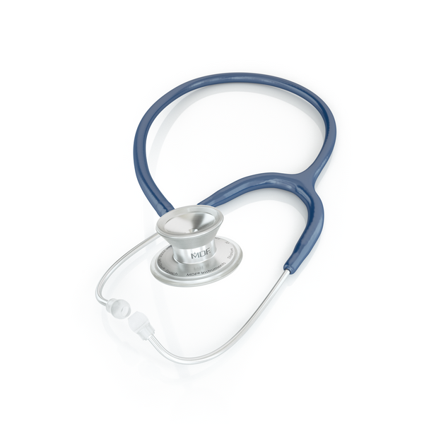 MDF® MD One® Epoch Titanium Stethoscope - Silver - Navy Blue