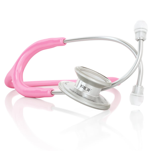 MDF® MD One® Adult Stainless Steel Stethoscope - Silver - Pink