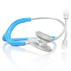 MDF® MD One® Adult Stainless Steel Stethoscope - Silver - Bright Blue