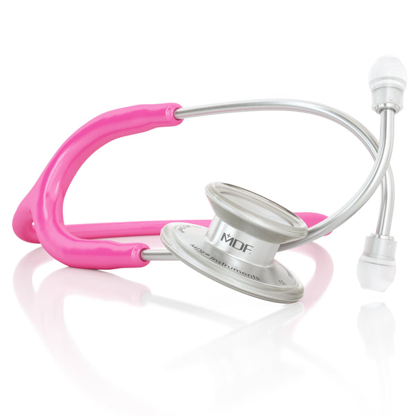 MDF® MD One® Adult Stainless Steel Stethoscope - Silver - Fuchsia