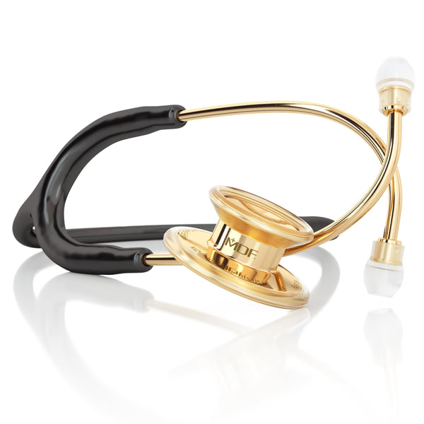 MDF® MD One® Adult Stainless Steel Stethoscope - K Gold - Black