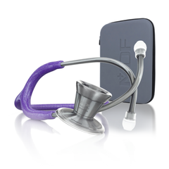 ProCardial® Titanium Adult Cardiology Stethoscope - Purple Glitter/Metalika + case
