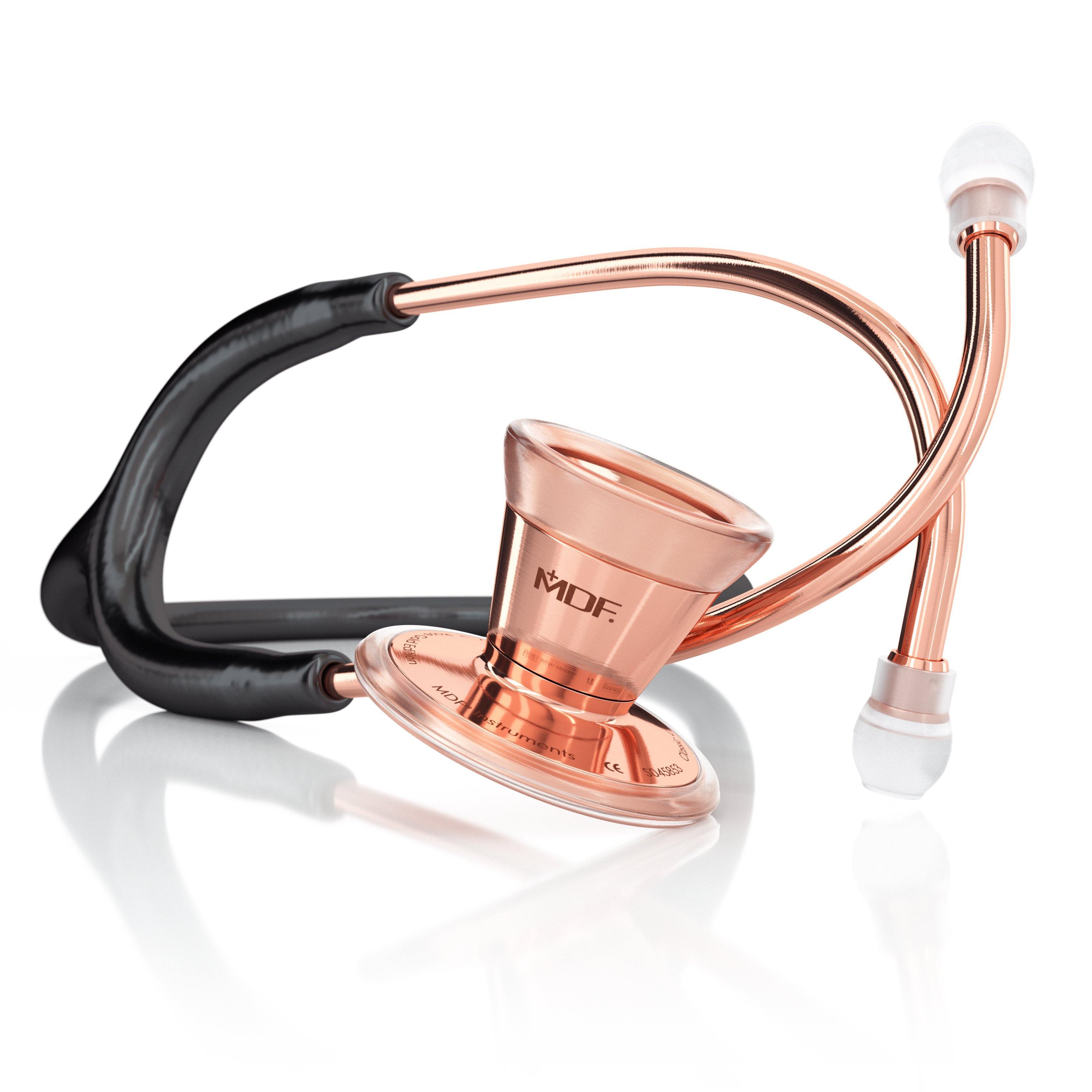 ProCardial® Adult Stethoscope - Black/Rose Gold - MDF Instruments UK