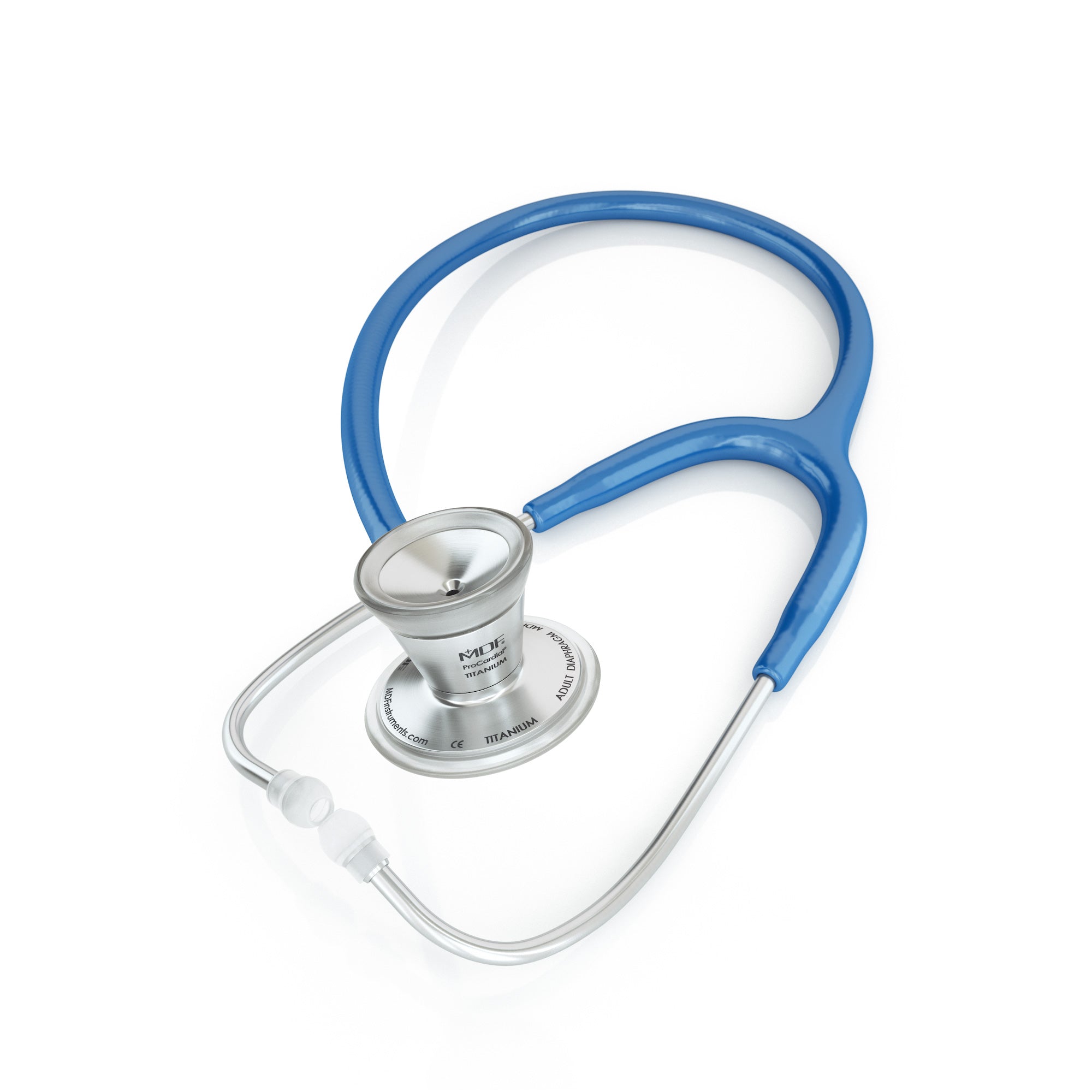 MDF® ProCardial® Titanium Stethoscope - Silver - Royal Blue