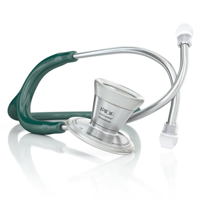 MDF® ProCardial® Titanium Stethoscope - Silver - Green
