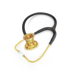 ProCardial® Titanium Adult Cardiology Stethoscope - Black Glitter/Gold + Case - MDF Instruments UK