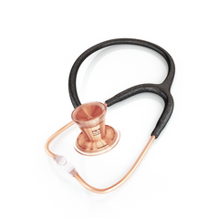 ProCardial® Titanium Adult Cardiology Stethoscope - Black Glitter/Rose Gold + Case - MDF Instruments UK