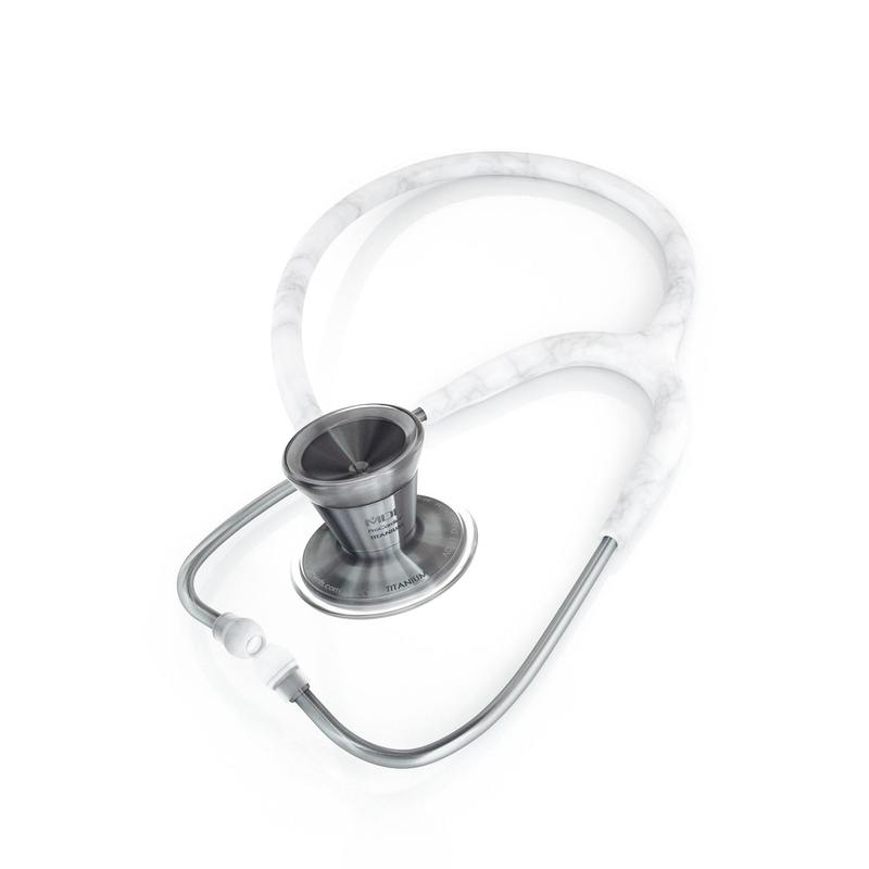 ProCardial® Titanium Adult Cardiology Stethoscope - Carrera Marble/Metalika+ Case - MDF Instruments UK
