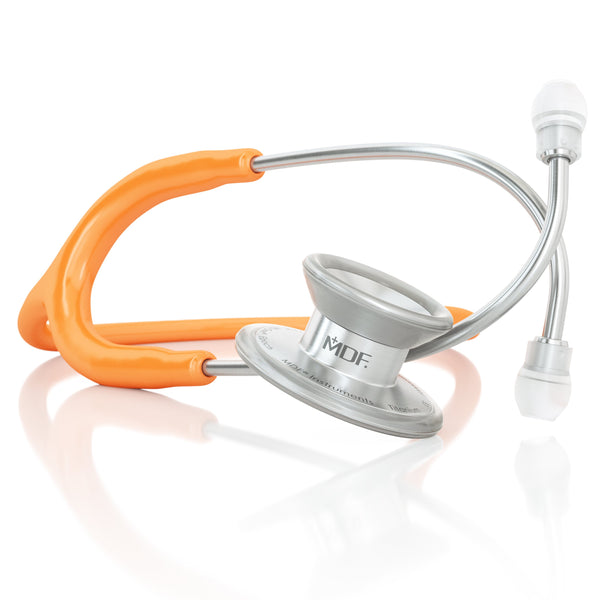 MDF® MD One® Epoch Titanium Stethoscope - Silver - Orange