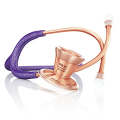 ProCardial® Titanium Adult Cardiology Stethoscope - Purple Glitter/Rose Gold + case