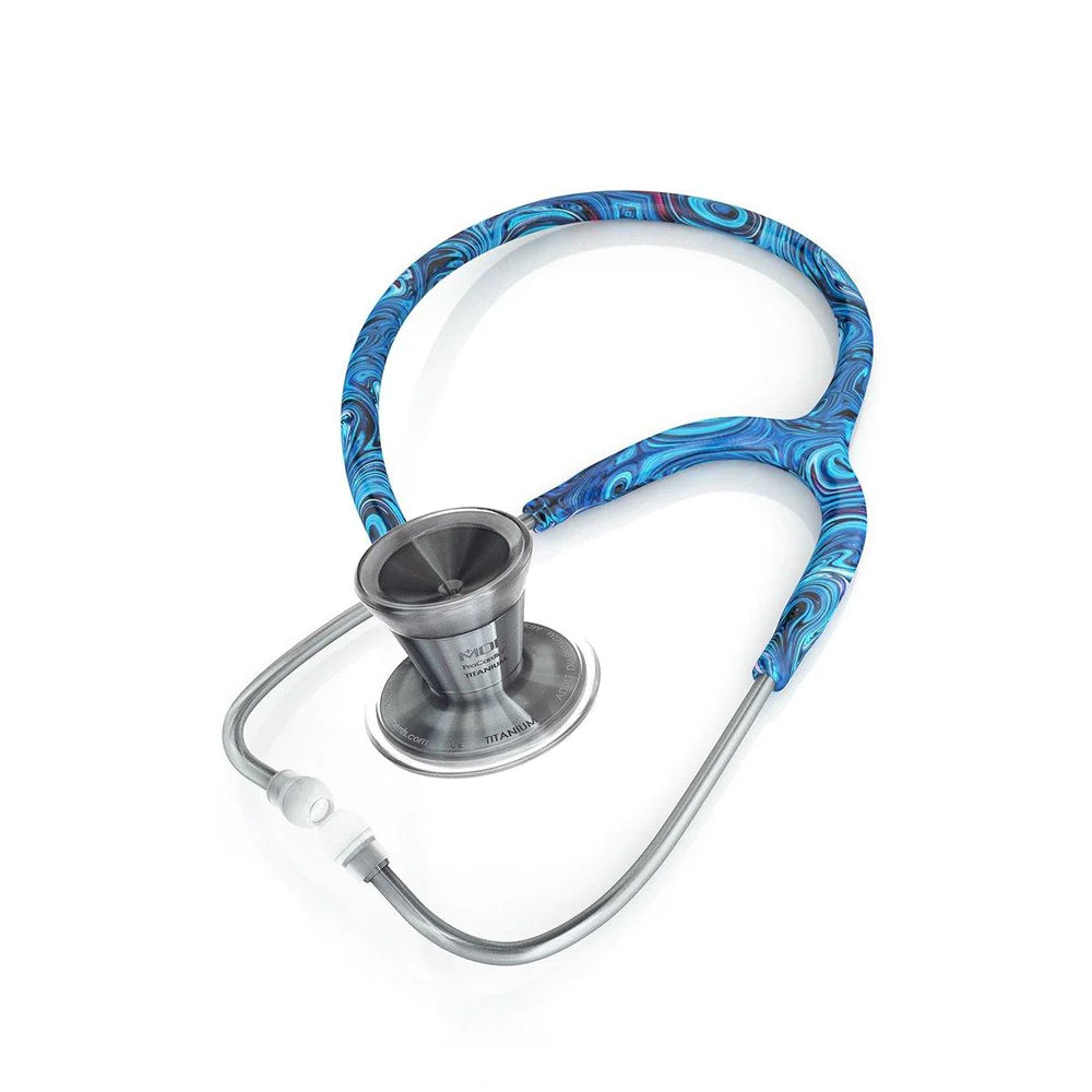 ProCardial® Titanium Adult Cardiology Stethoscope - Starry Night/Metalika + case