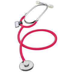 MDF Singularis™ SOLO™ Adult Aluminum Stethoscope - Silver - Red - MDF727E02